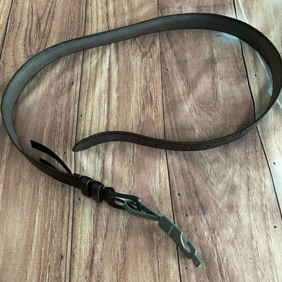 ALLSAINTS 35mm Embossed Leather Belt, Size 42 - Picture 3 of 7